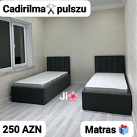 Bazsiz madel carpayi  satilir Cemi 250 Matras daxil ✓Reng secimi movcutdur