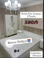 Yataq Dəsti 580Azn* Material Rusiya Laminat 18/lik Dolab