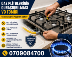 Qaz plitələrinin quraşdırılması və təmiri
