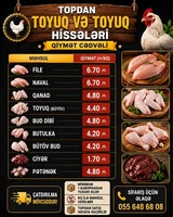 Topdan toyuq və toyuq hissələri