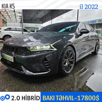 MARKA-KİA  MODEL- K5  BURAXILIŞ İLİ-2022 YÜRÜŞ-120.000 Km MÜHƏRRİK-2.0 YANACAQ-HİBRİD