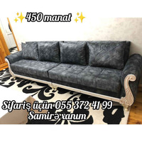 Divan satilir 450 manat 3 metr Catdirma 10 manat Kitab kimi açılır   Ölçü 3 metr Hər rəng və ölçü se