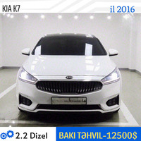 MARKA-KİA  SATILIR MODEL- K7 BURAXILIŞ İLİ-2016 YÜRÜŞ-189.000 Km MÜHƏRRİK-2.2