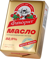 Компания "Фаворит" предлагает сладкосливочное 82,5% и 73% ГОСТ